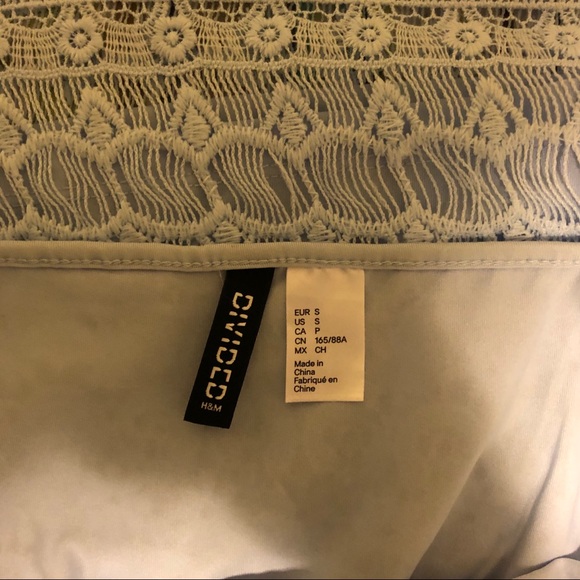 💜H&M Light Blue Mini Lace Patterned Dress - Picture 6 of 8